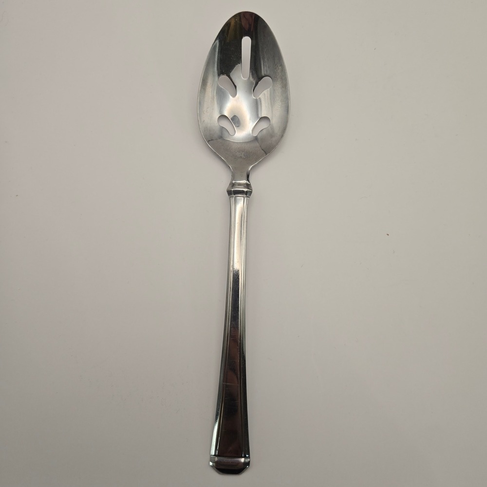 MSe 8.75" Slotted Serving Spoon Stainless Steel Polished Modern Classic